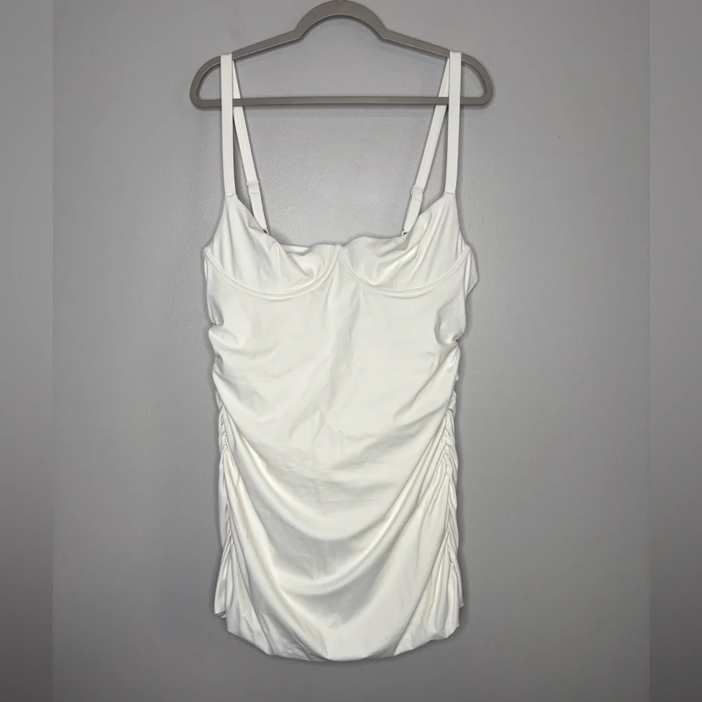 SKIMS Sculpting Ruched One Piece Swimdress NWT